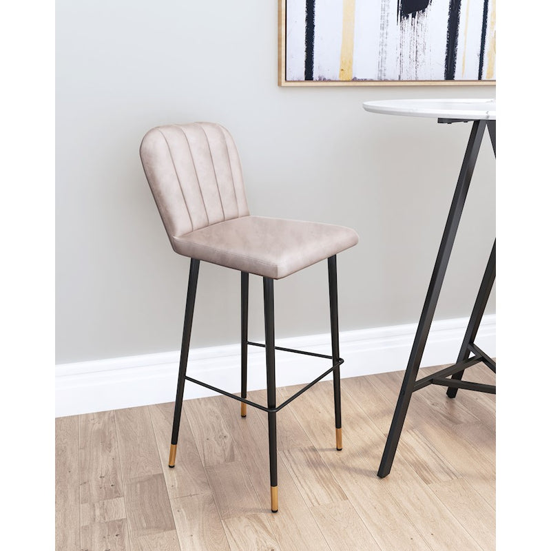 Zuo Modern Manchester BarStool Set of 2, Gray