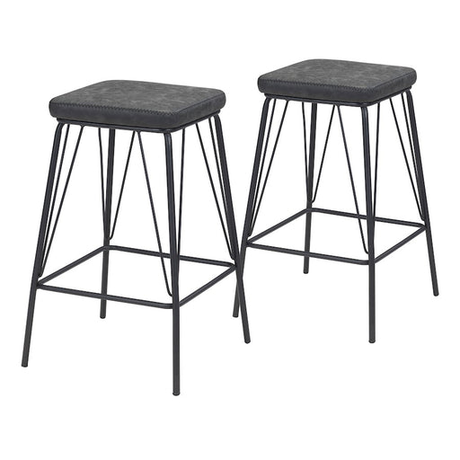Zuo Modern Samuel Counter Stool Set of 2, Vintage Black - 109512