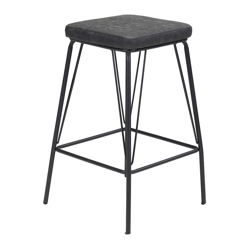 Zuo Modern Samuel Counter Stool Set of 2, Vintage Black
