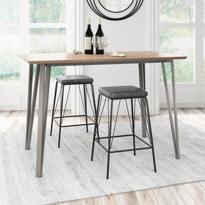 Zuo Modern Samuel Counter Stool Set of 2, Vintage Black