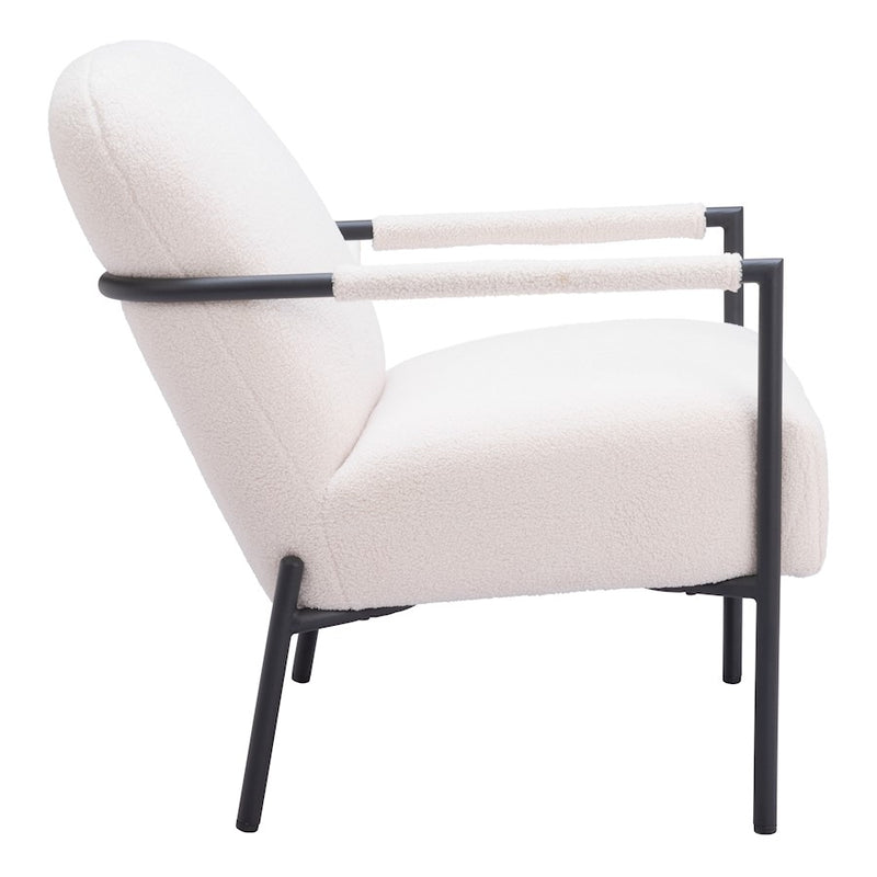 Zuo Modern Chicago Accent Chair, Ivory