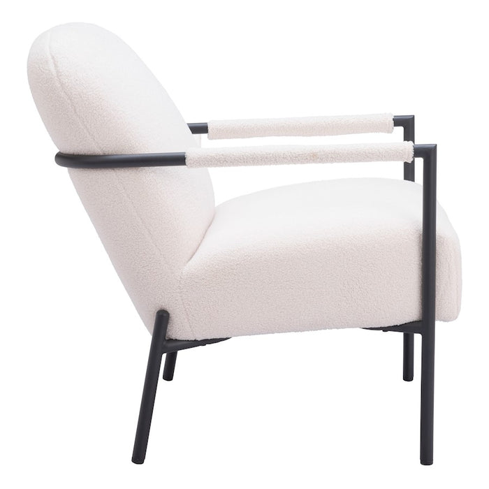 Zuo Modern Chicago Accent Chair, Ivory