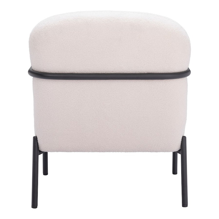 Zuo Modern Chicago Accent Chair, Ivory