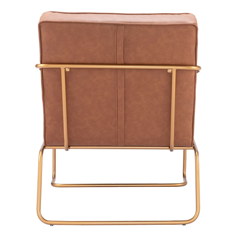 Zuo Modern Dallas Accent Chair, Vintage Brown