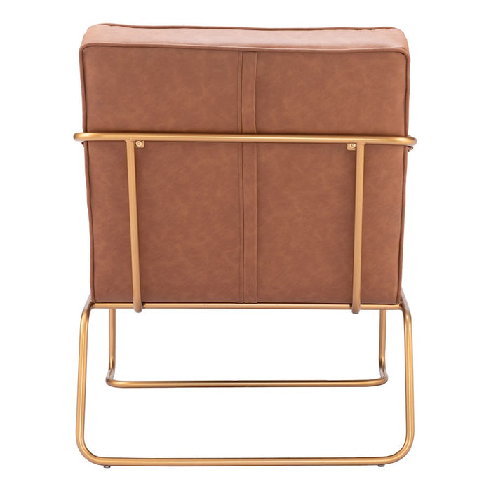 Zuo Modern Dallas Accent Chair, Vintage Brown