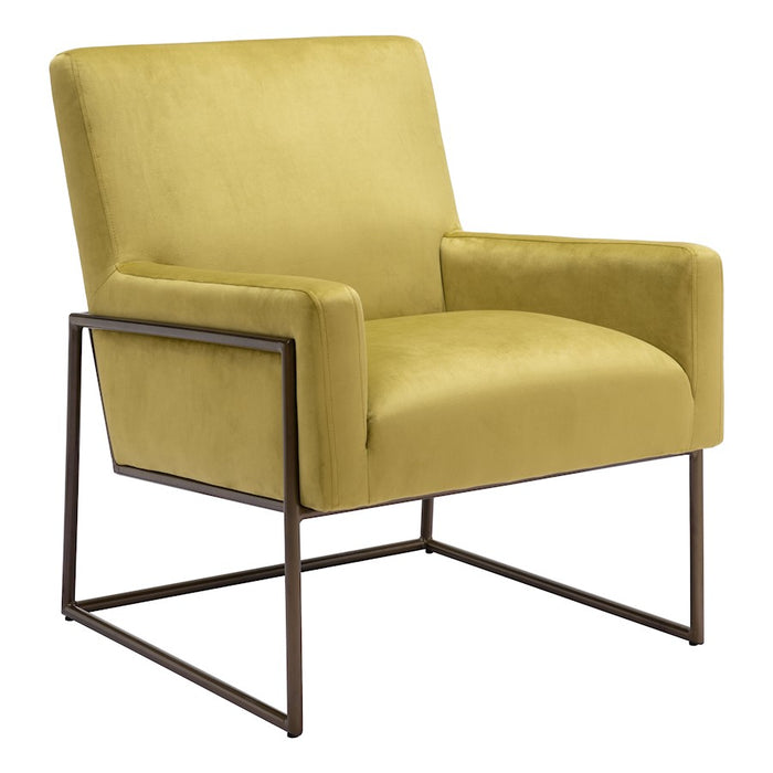 Zuo Modern New York Accent Chair, Olive Green - 109522