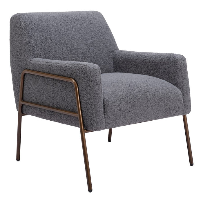 Zuo Modern Charleston Accent Chair, Gray