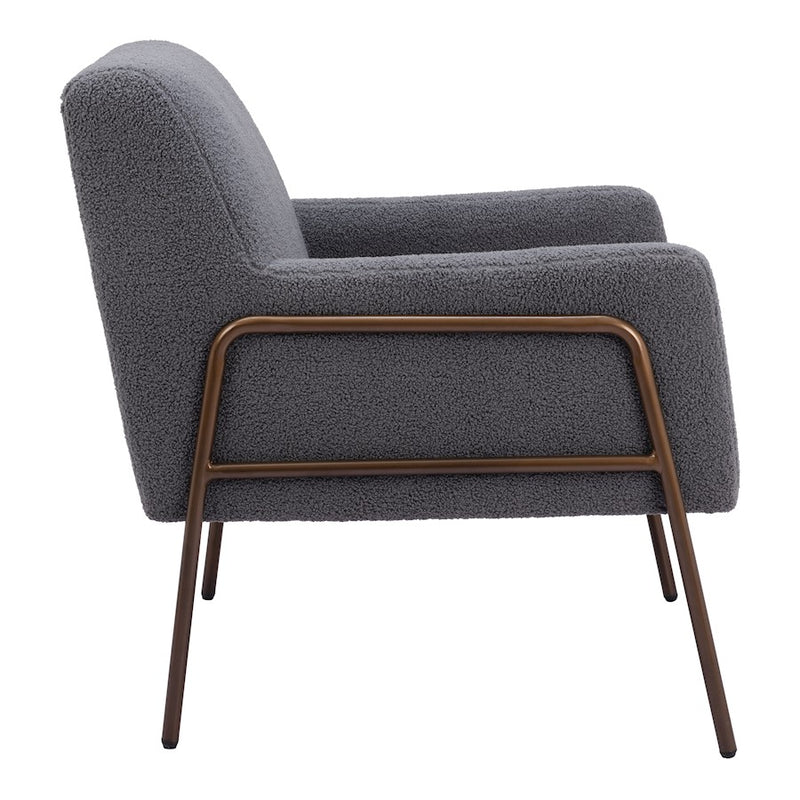 Zuo Modern Charleston Accent Chair, Gray
