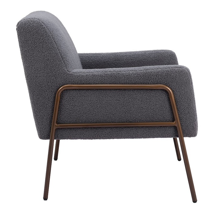 Zuo Modern Charleston Accent Chair, Gray