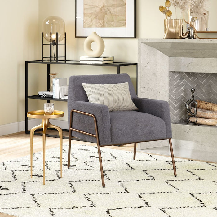Zuo Modern Charleston Accent Chair, Gray