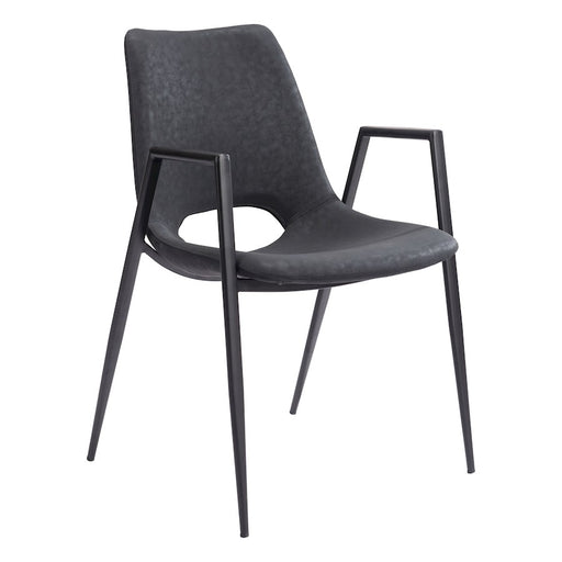 Zuo Modern Desi Dining Chair Set of 2, Black