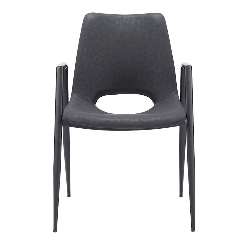 Zuo Modern Desi Dining Chair Set of 2, Black
