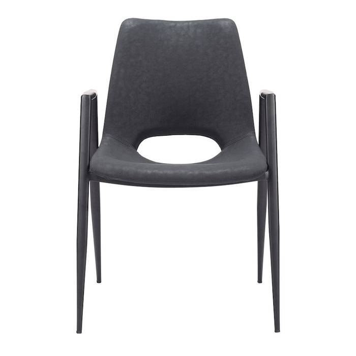 Zuo Modern Desi Dining Chair Set of 2, Black