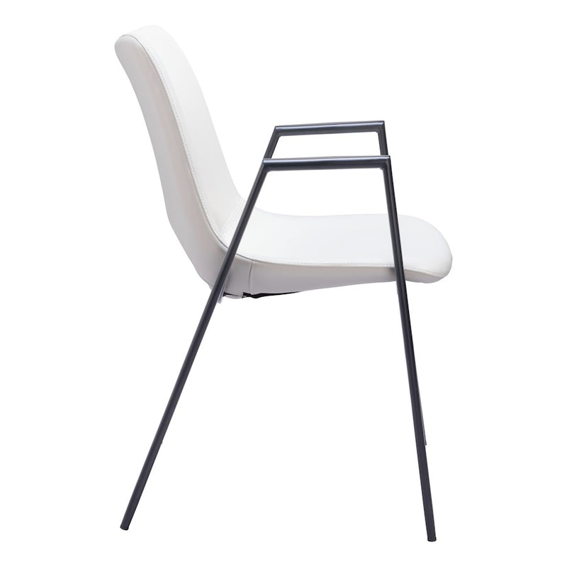 Zuo Modern Desi Dining Chair Set of 2, White
