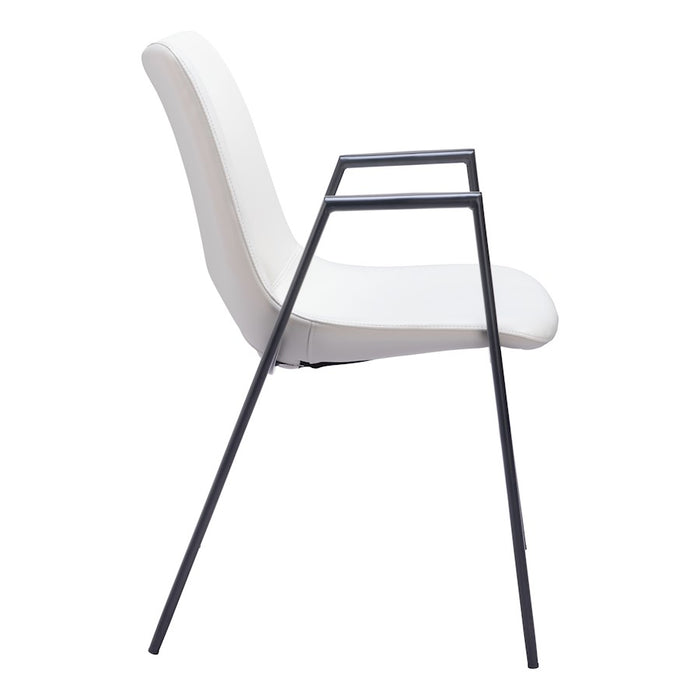 Zuo Modern Desi Dining Chair Set of 2, White
