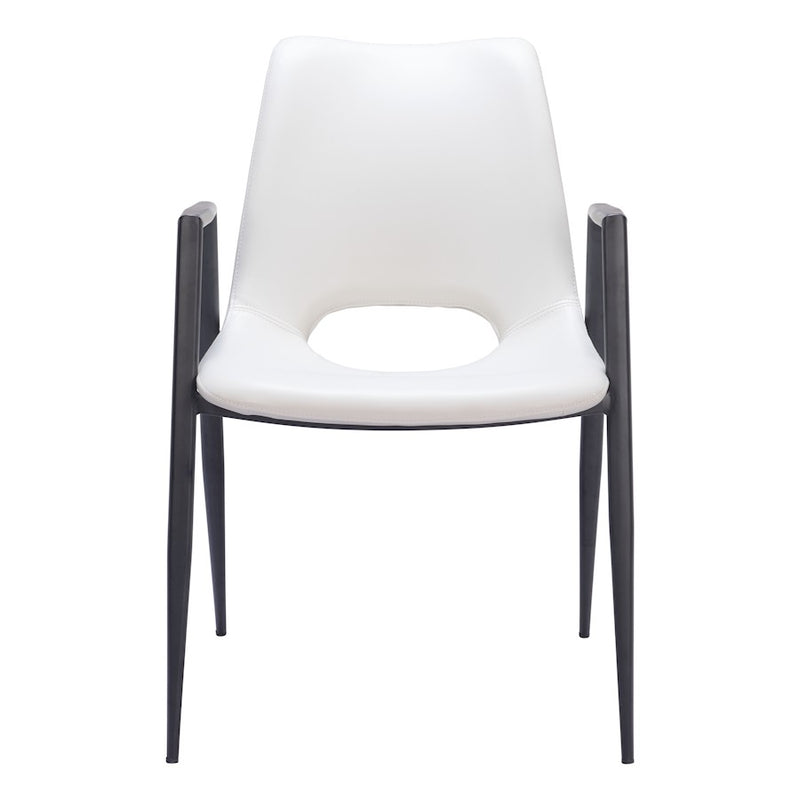 Zuo Modern Desi Dining Chair Set of 2, White