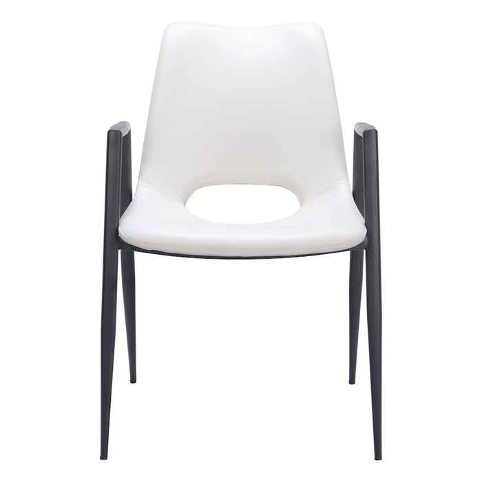 Zuo Modern Desi Dining Chair Set of 2, White
