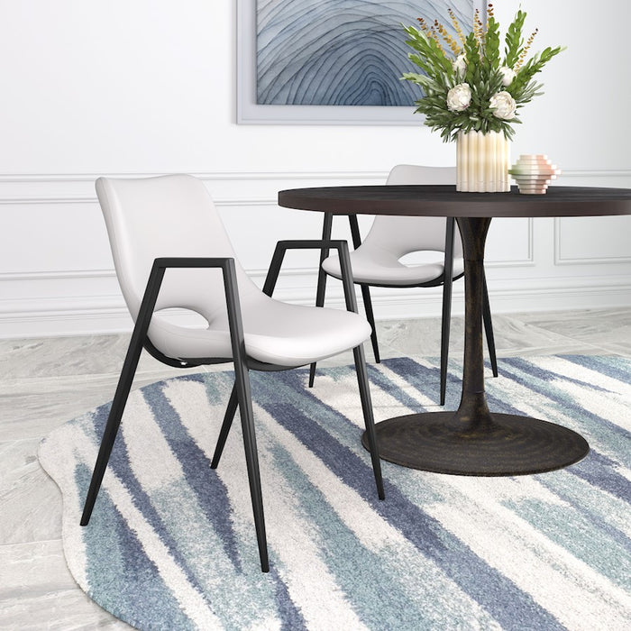 Zuo Modern Desi Dining Chair Set of 2, White