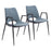 Zuo Modern Desi Dining Chair Set of 2, Azure Gray - 109536