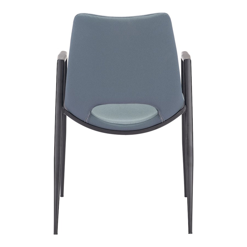 Zuo Modern Desi Dining Chair Set of 2, Azure Gray