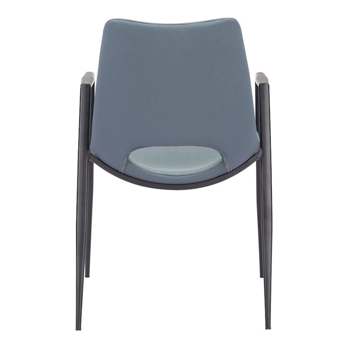 Zuo Modern Desi Dining Chair Set of 2, Azure Gray