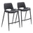 Zuo Modern Desi Counter Stool Set of 2, Black - 109537
