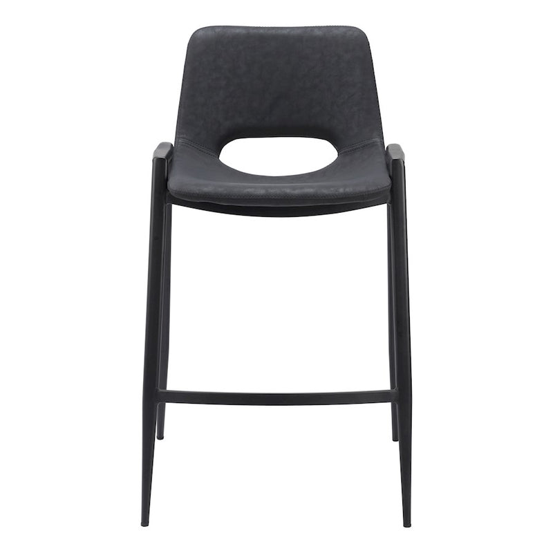 Zuo Modern Desi Counter Stool Set of 2, Black