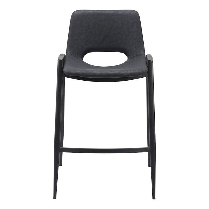 Zuo Modern Desi Counter Stool Set of 2, Black