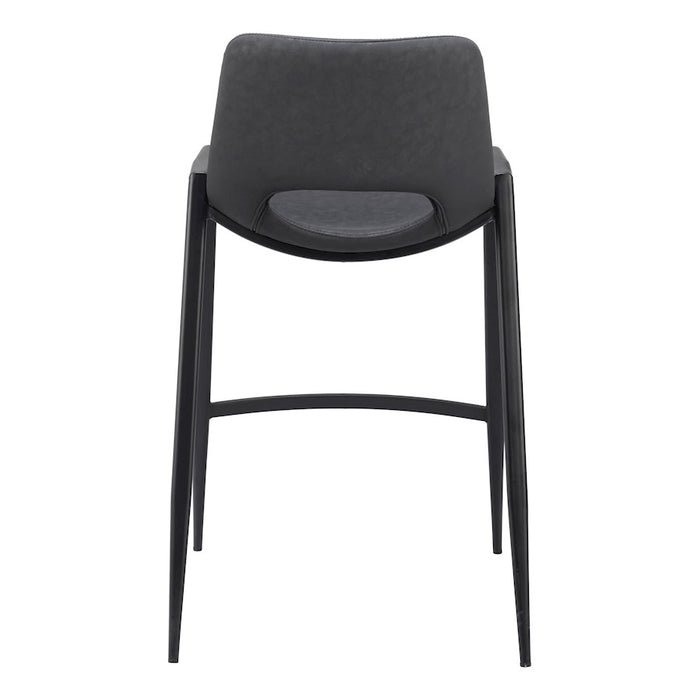 Zuo Modern Desi Counter Stool Set of 2, Black