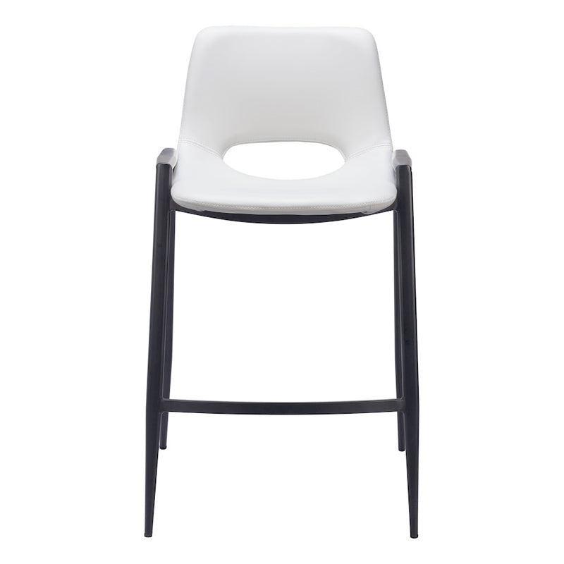 Zuo Modern Desi Counter Stool Set of 2, White