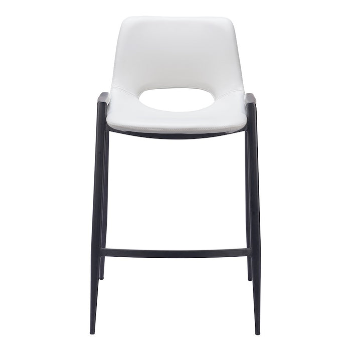 Zuo Modern Desi Counter Stool Set of 2, White