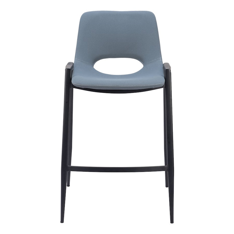 Zuo Modern Desi Counter Stool Set of 2, Azure Gray