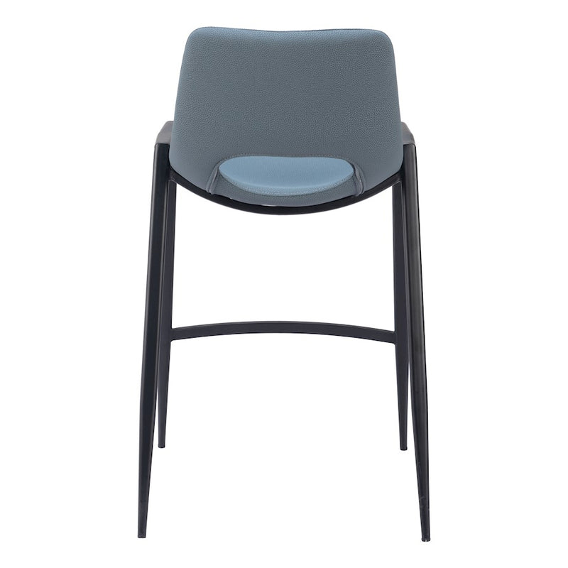 Zuo Modern Desi Counter Stool Set of 2, Azure Gray