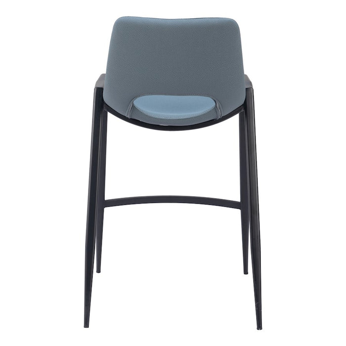 Zuo Modern Desi Counter Stool Set of 2, Azure Gray
