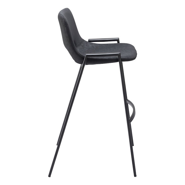 Zuo Modern Desi BarStool Set of 2, Black
