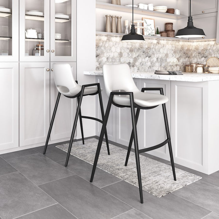 Zuo Modern Desi BarStool Set of 2, White