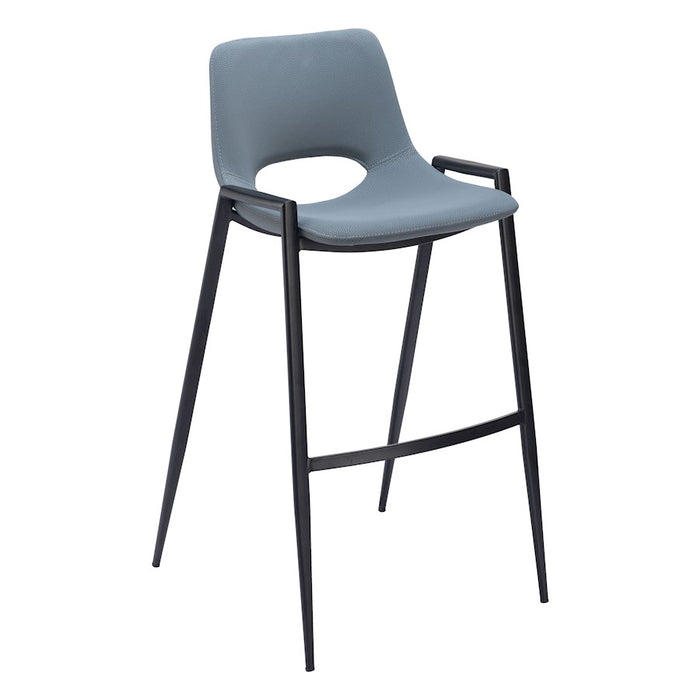Zuo Modern Desi BarStool Set of 2, Azure Gray