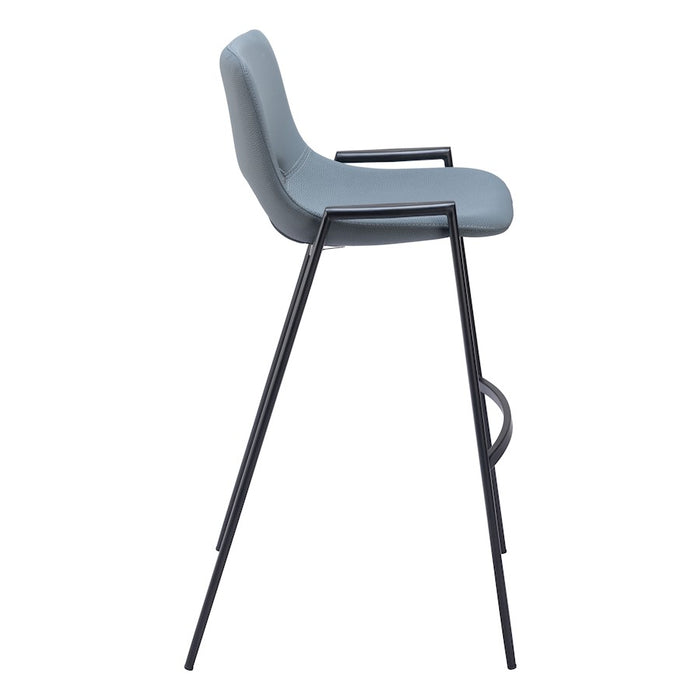 Zuo Modern Desi BarStool Set of 2, Azure Gray