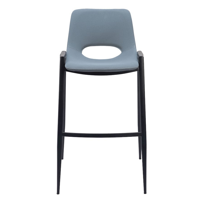 Zuo Modern Desi BarStool Set of 2, Azure Gray