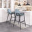 Zuo Modern Desi BarStool Set of 2, Azure Gray