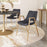 Zuo Modern Desi Dining Chair Set of 2, Black/Gold