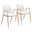Zuo Modern Desi Dining Chair Set of 2, White/Gold - 109550