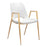 Zuo Modern Desi Dining Chair Set of 2, White/Gold