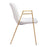 Zuo Modern Desi Dining Chair Set of 2, White/Gold