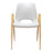 Zuo Modern Desi Dining Chair Set of 2, White/Gold
