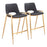 Zuo Modern Desi Counter Stool Set of 2, Black/Gold - 109552