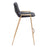 Zuo Modern Desi Counter Stool Set of 2, Black/Gold