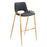 Zuo Modern Desi BarStool Set of 2, Black/Gold