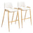 Zuo Modern Desi BarStool Set of 2, White/Gold - 109556