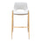 Zuo Modern Desi BarStool Set of 2, White/Gold